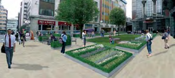 Artist impression of America Square enhancements