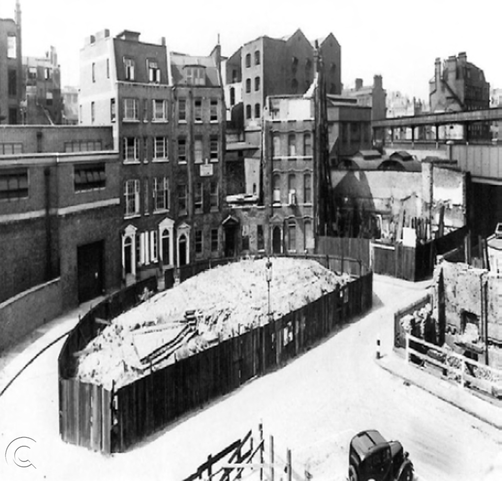 The Crescent showing bomb damage c.1941. Taken facing North-West.