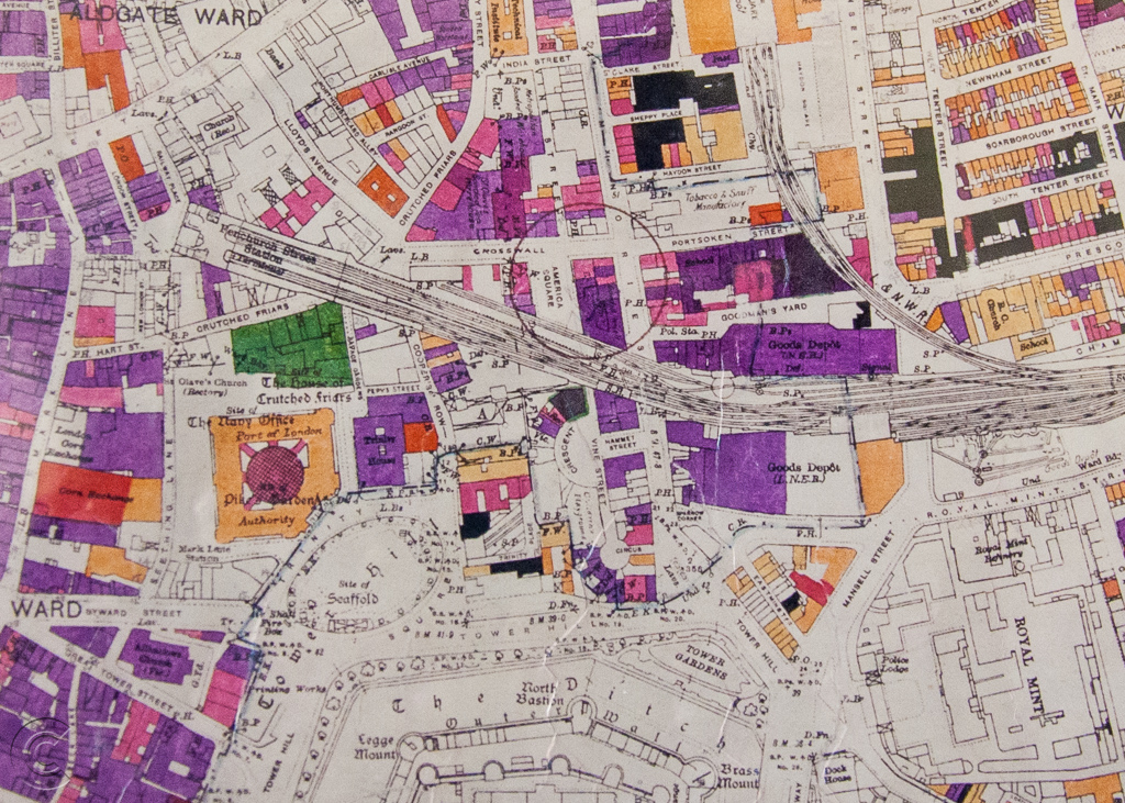 Tower Hill bomb site maps of 1940-41 Tower Hill WW2 bomb site map of 1940-41