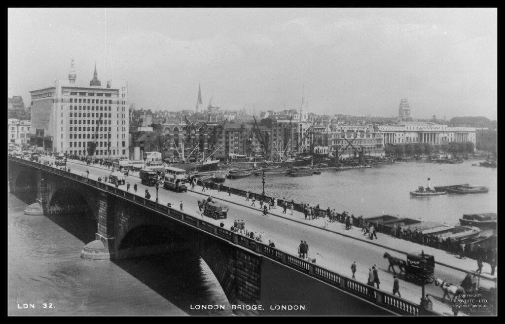 London Bridge looking north dating from c1927.
